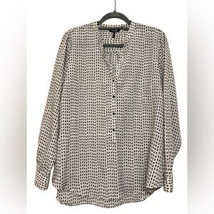 Daisy Fuentes Popover Tunic Blouse  L